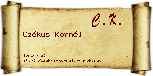 Czékus Kornél névjegykártya