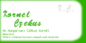 kornel czekus business card